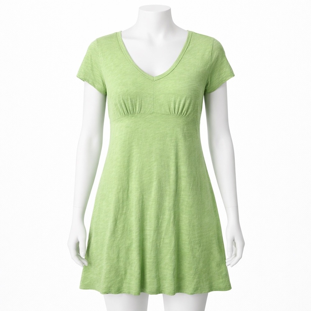 Eastern Mountain Sports‎ Dress Womens Medium Green Organic Cotton Empire Waist